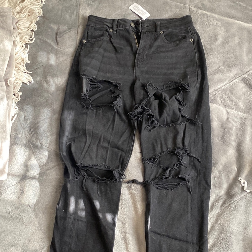 American Eagle ripped black jeans